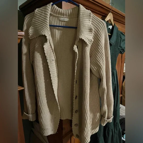 Women's Neuflora Westlock Cream Cardigan Sweater XS - Picture 5 of 9